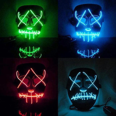 Halloween LED Light Mask Up Funny Mask Masks Glow - Amazing gizmos