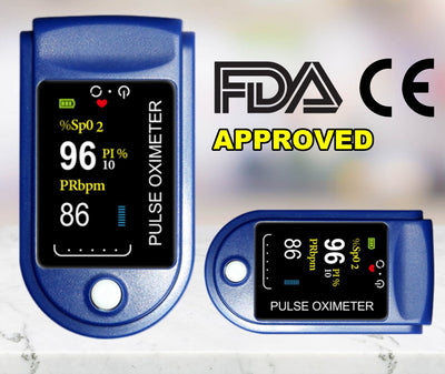 Pulse Fingertip Oximeter Blood Oxygen SpO2 Monitor Battery Included - Amazing Gizmos