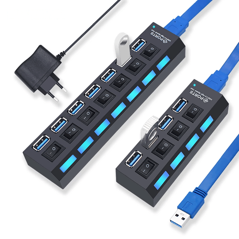 USB 3.0 Hub USB Hub 3.0 Multi USB Splitter 4/7 Port Multiple Expander - Amazing gizmos