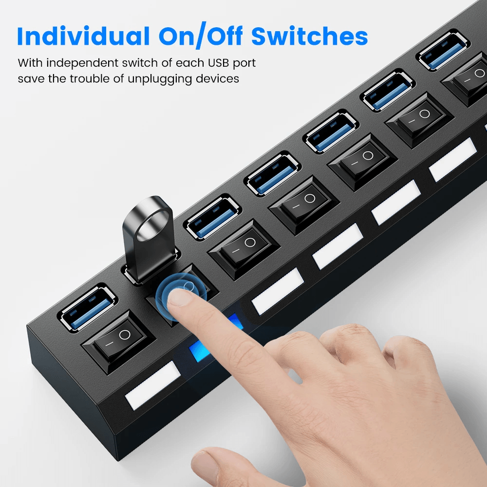 USB 3.0 Hub USB Hub 3.0 Multi USB Splitter 4/7 Port Multiple Expander - Amazing gizmos