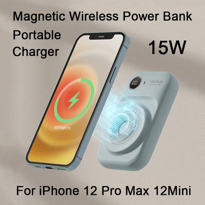 Magnetic Power Bank With Dual-Line Mini Powerbank Portable Charger - Amazing gizmos