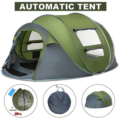 Large Capacity 4 to 5 Persons Automatic Pop Up Camping Tent - Amazing gizmos